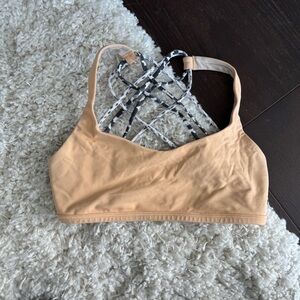 Lululemon Free to Be Wild Sports Bra - Peach / Animal Print